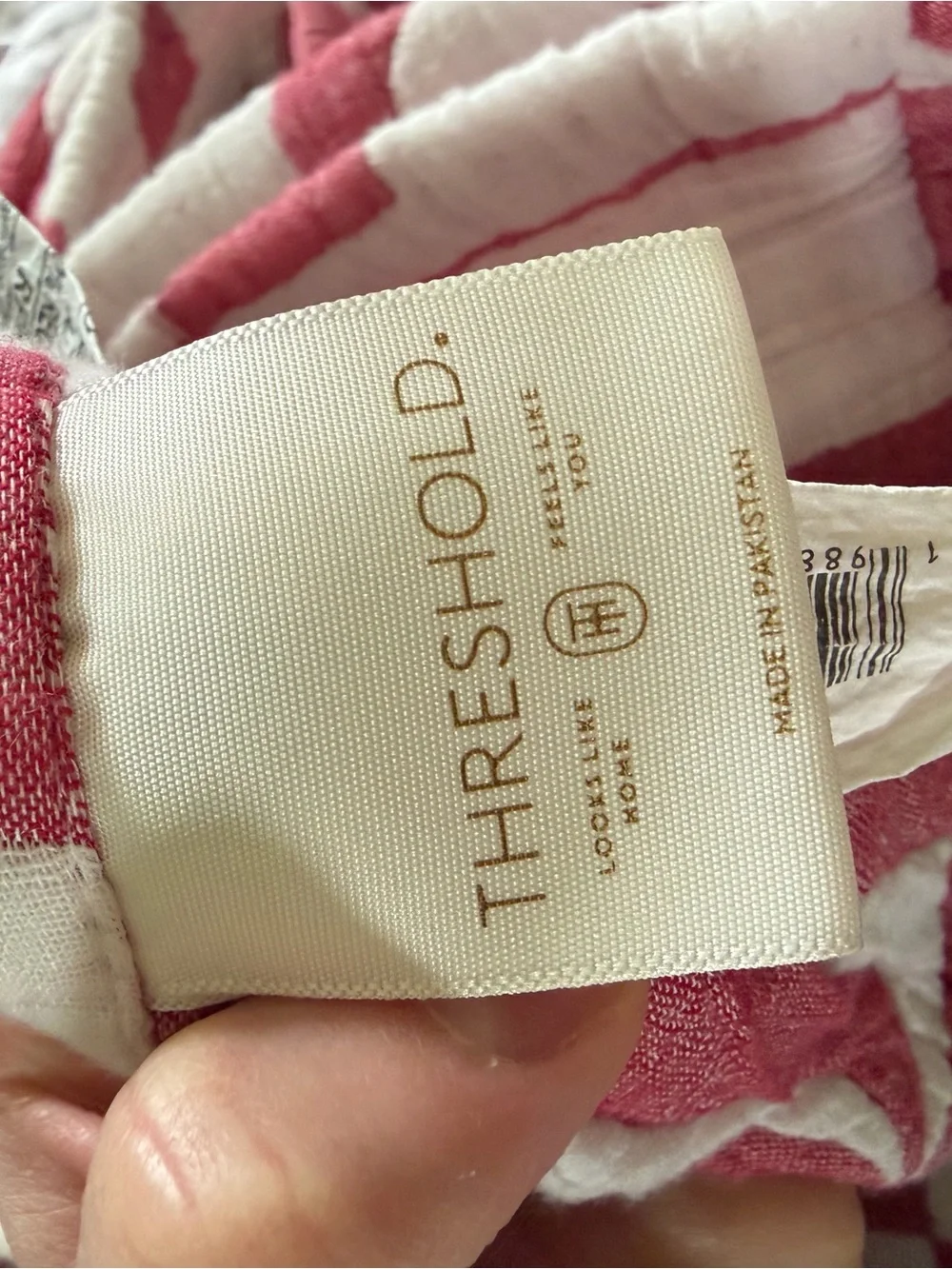 Threshold Classic Red and White Patchwork Quilt - Christmas Candy Cane